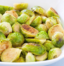 Maple-glazed Brussels sprouts