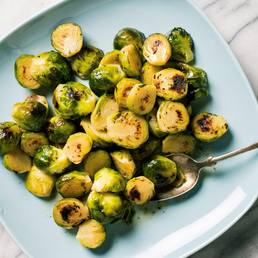 Maple-glazed Brussels sprouts