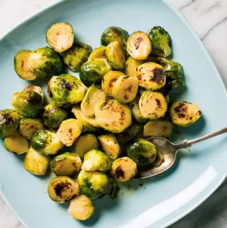 Maple-glazed Brussels sprouts