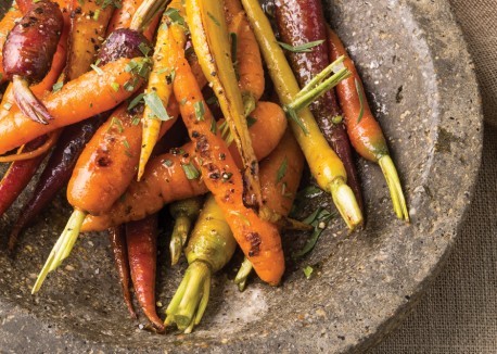 Maple-glazed carrots
