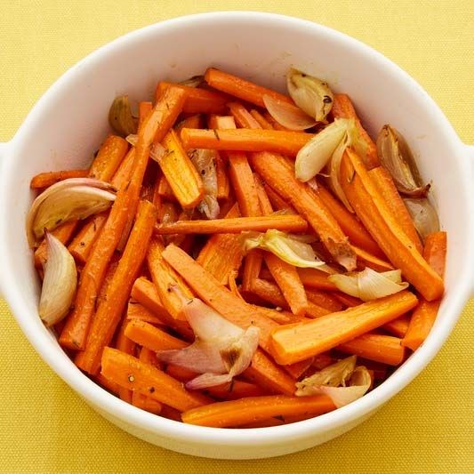 Maple-glazed carrots
