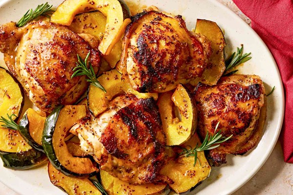 Maple glazed chicken and squash