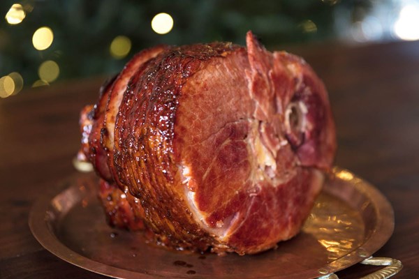 Maple-glazed city ham