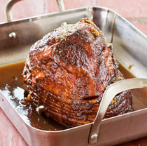 Maple-glazed ham