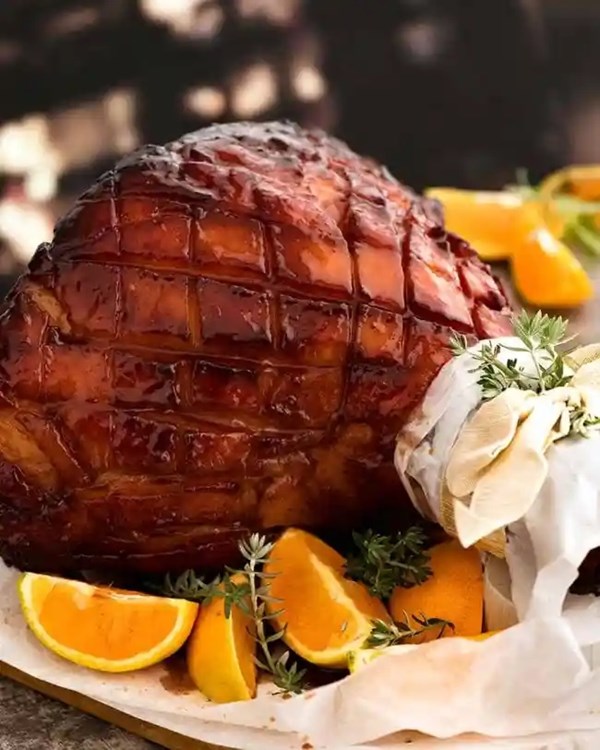 Maple glazed ham