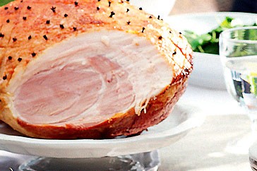 Maple-glazed ham