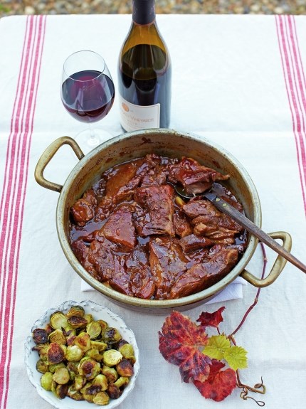 Maple-glazed pork spare ribs