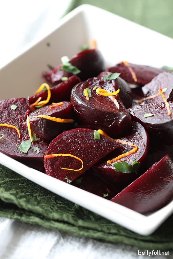 Maple glazed roasted beets
