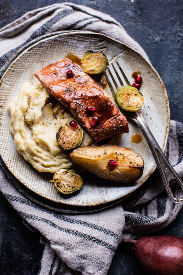 Maple glazed salmon
