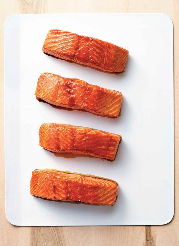 Maple glazed salmon