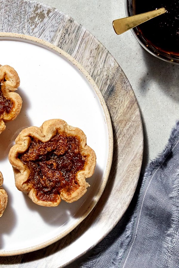 Maple, molasses, and bacon butter tarts