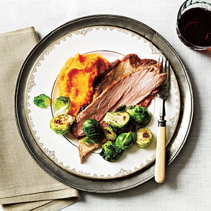 Maple-mustard glazed fresh ham