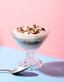 Maple parfait with pecan sandie crumble