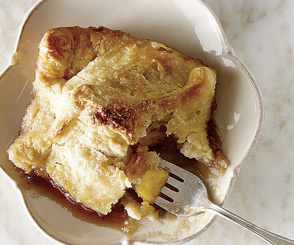 Maple-peach dumplings