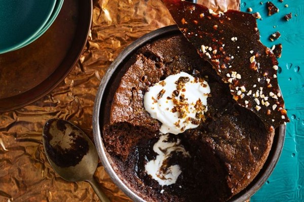 Maple peanut butter self-saucing pudding