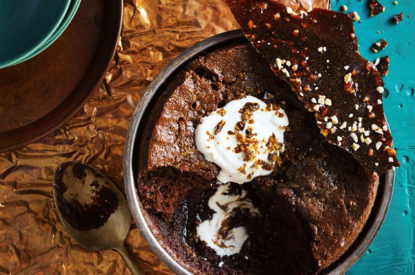 Maple peanut butter self-saucing pudding
