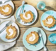 Maple pear, pecan & mascarpone roulade