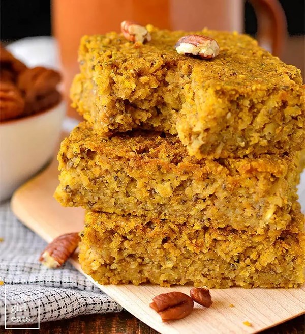 Maple pumpkin oatmeal breakfast bars recipe Eat Your Books