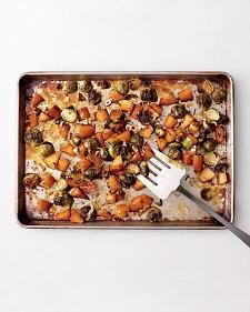Maple-roasted brussels sprouts