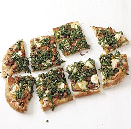 Maple-roasted butternut squash, chard, and sausage flatbread