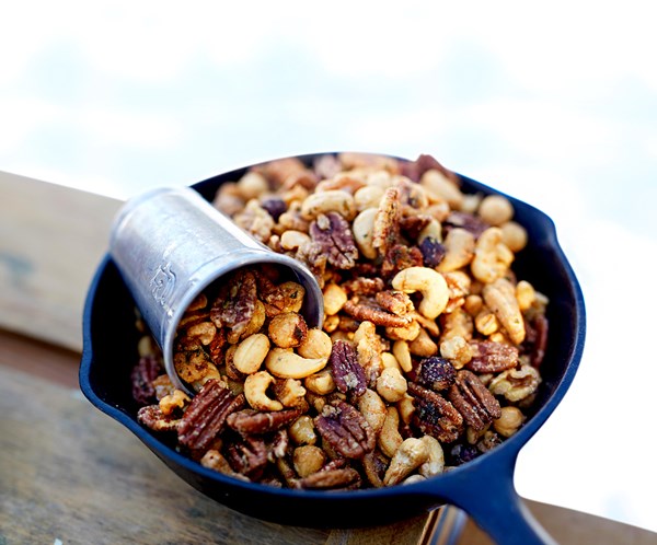 Maple-rosemary roasted nuts
