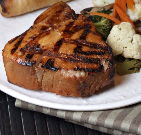 Maple-soy grilled tuna