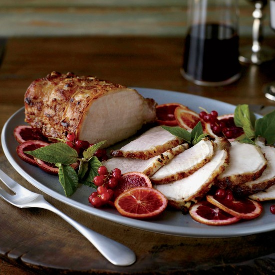 Maple sugar-ginger roast pork