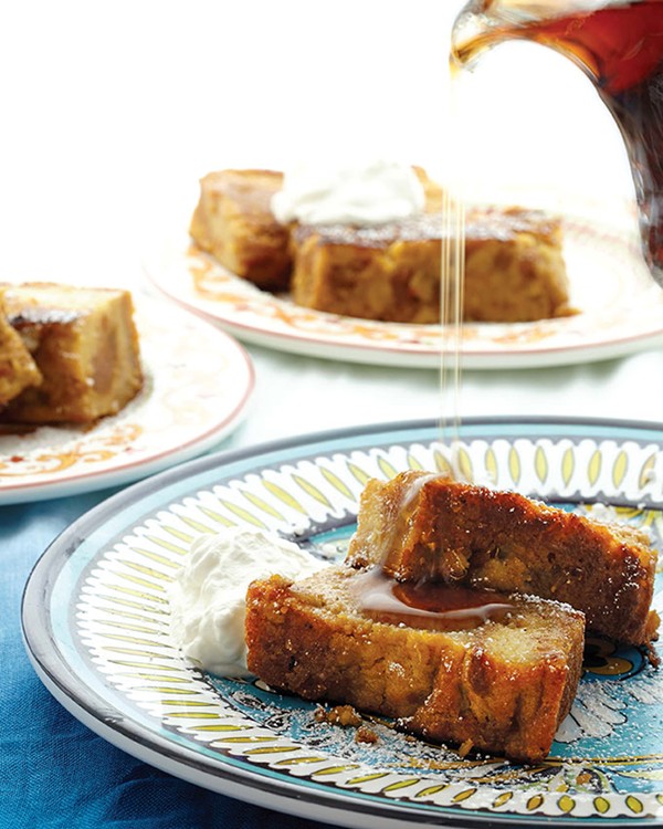 Maple sweet potato bread pudding