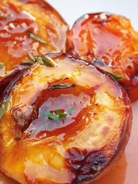 Maple syrup baked peaches and apricots