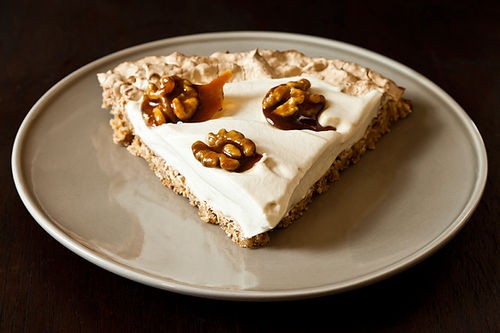 Maple walnut cream tart
