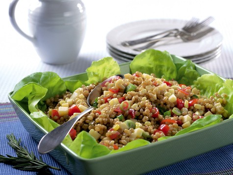 Maple-wheat berry salad