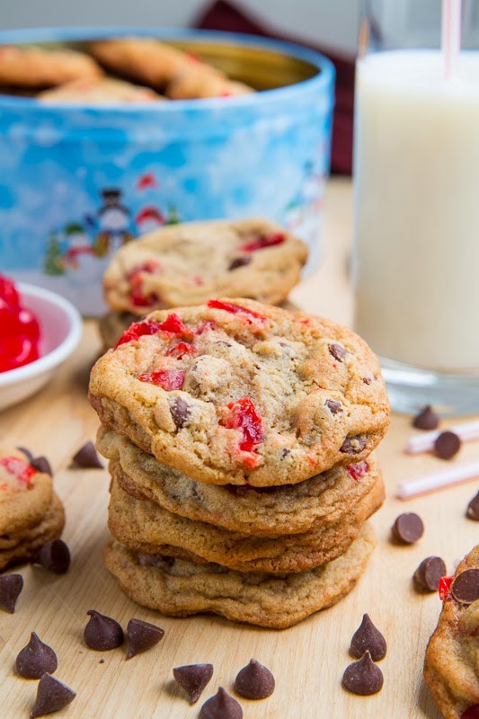 Maraschino cherry chocolate chip cookies
