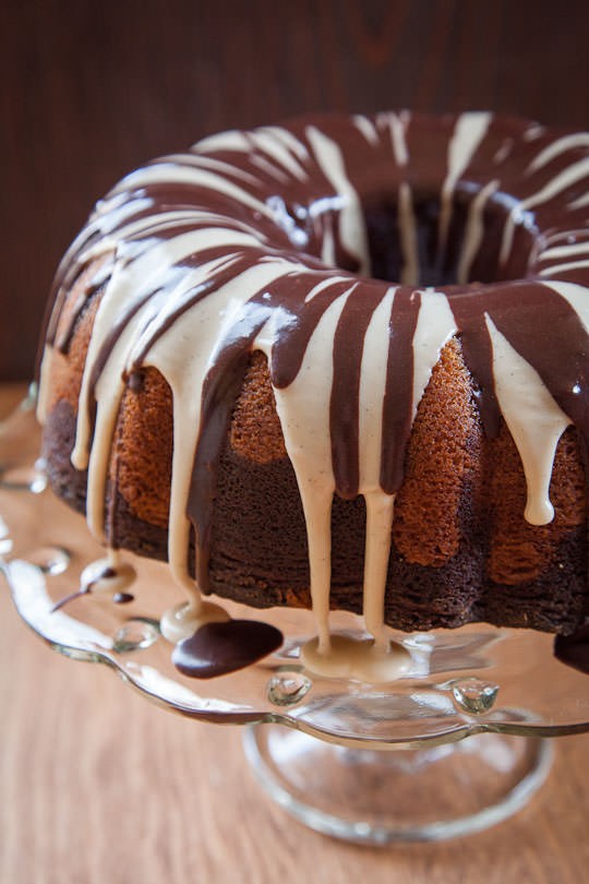 Marble cake with Meyer lemon and chocolate