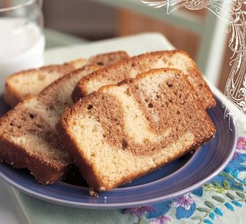 Marble molasses pound cake