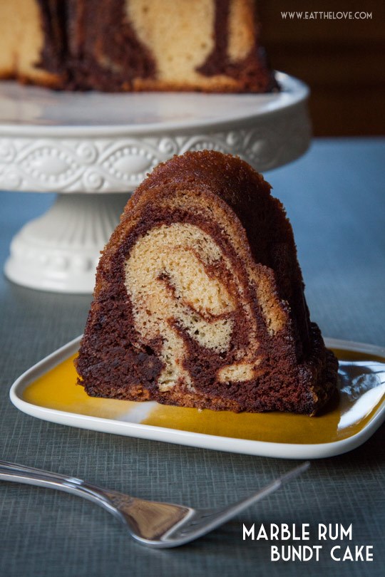 Marble rum cake