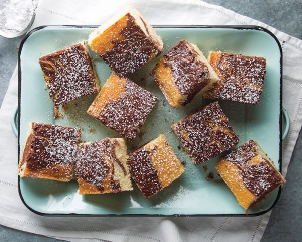 Marble sheet cake