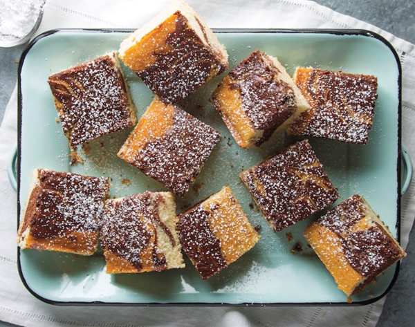 Marble sheet cake