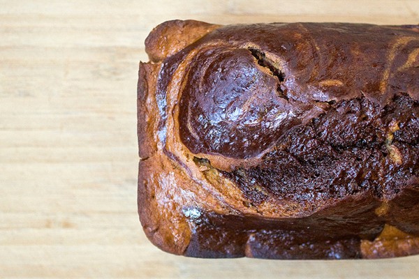 Marbled banana bread