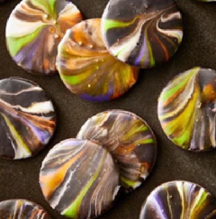 Marbled black cocoa cookies