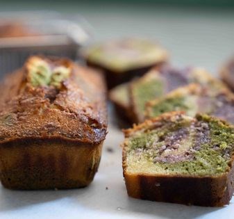 Marbled butter cake