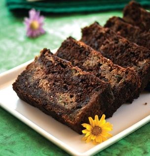 Marbled chocolate and zucchini bread