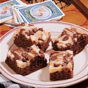 Marbled chocolate cheesecake bars