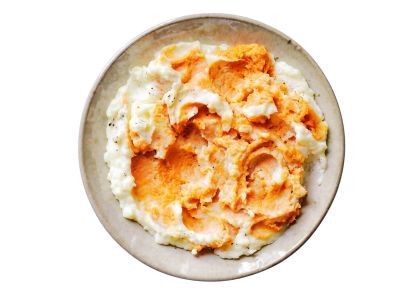 Marbled mashed sweet potatoes