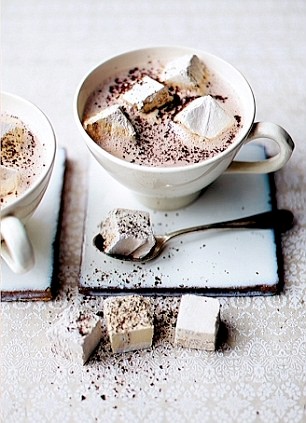 Marbled mocha marshmallows