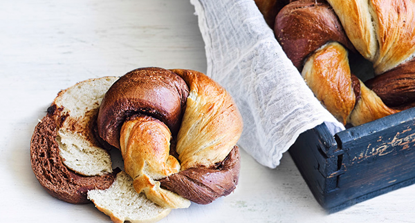 Marbled Nutella bagels