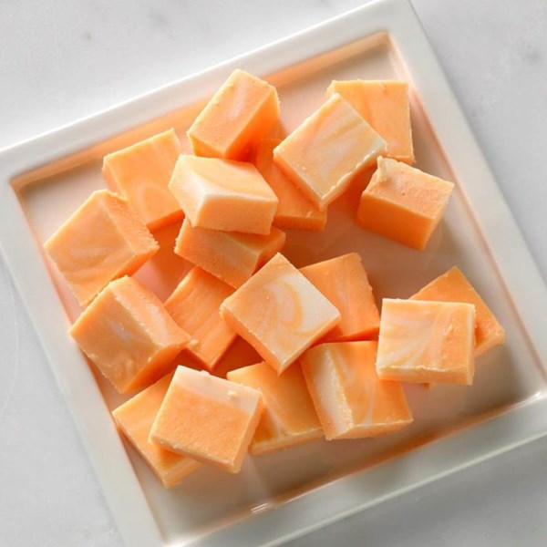Marbled orange fudge