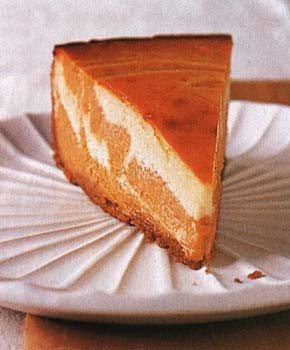Marbled pumpkin cheesecake