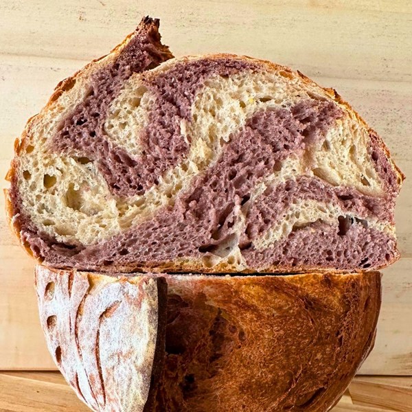 Marbled purple barley loaf [Desert Flour Bread]