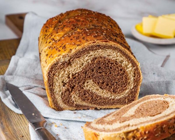 Marbled rye bread