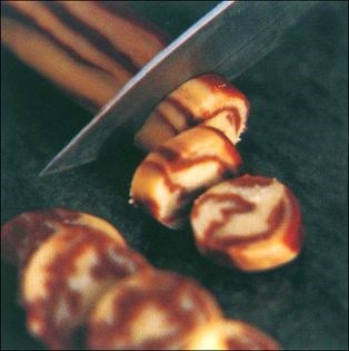 Marbled sablée cookies